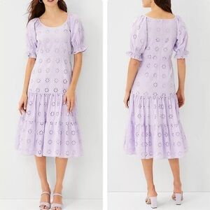 Lavender Ann Taylor eyelet dress size 10